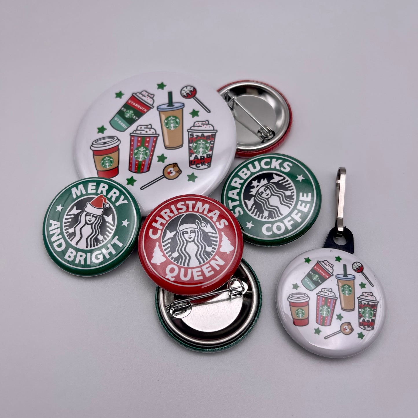 Starbucks Happy Holidays Coffee Button