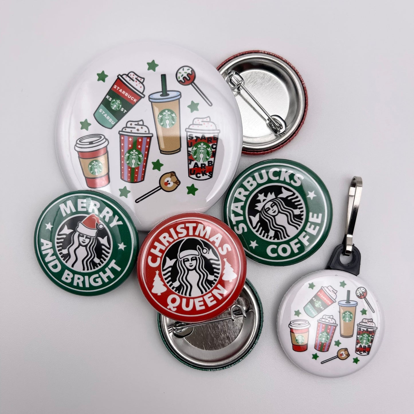 Starbucks Happy Holidays Coffee Button