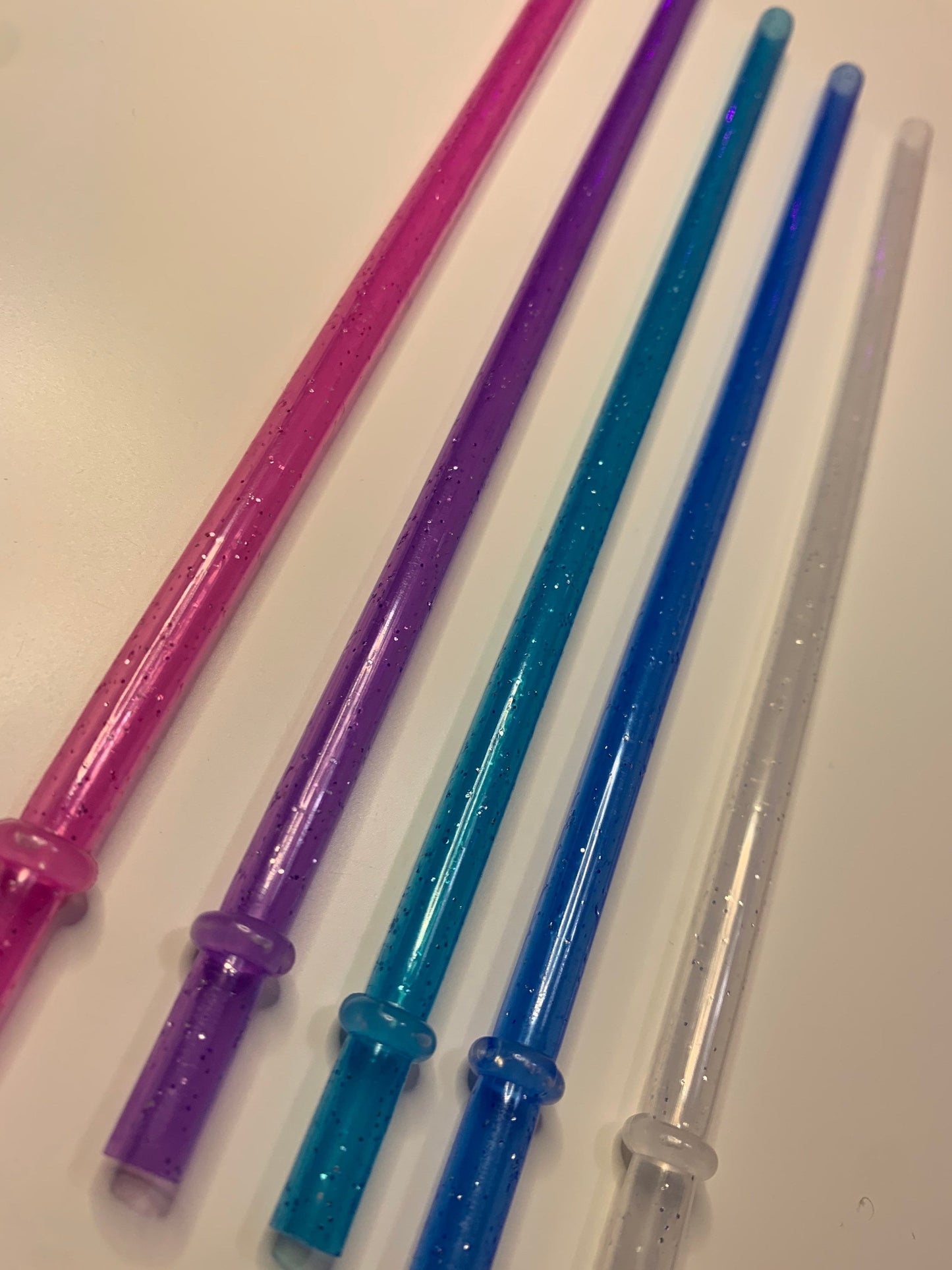 Reusable plastic straw | Replacement straws| Glitter Plastic Straw | 9in.