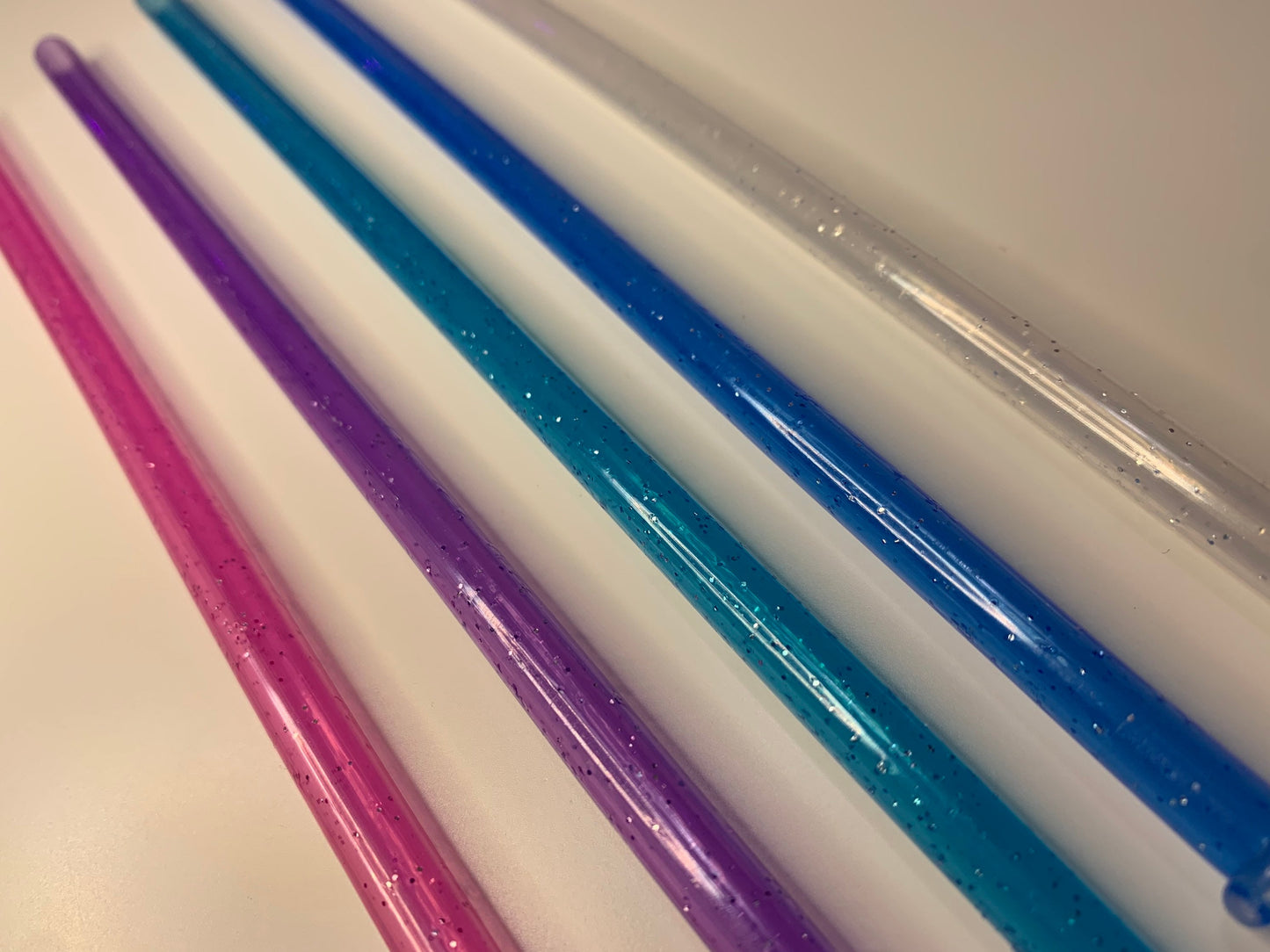 Reusable plastic straw | Replacement straws| Glitter Plastic Straw | 9in.