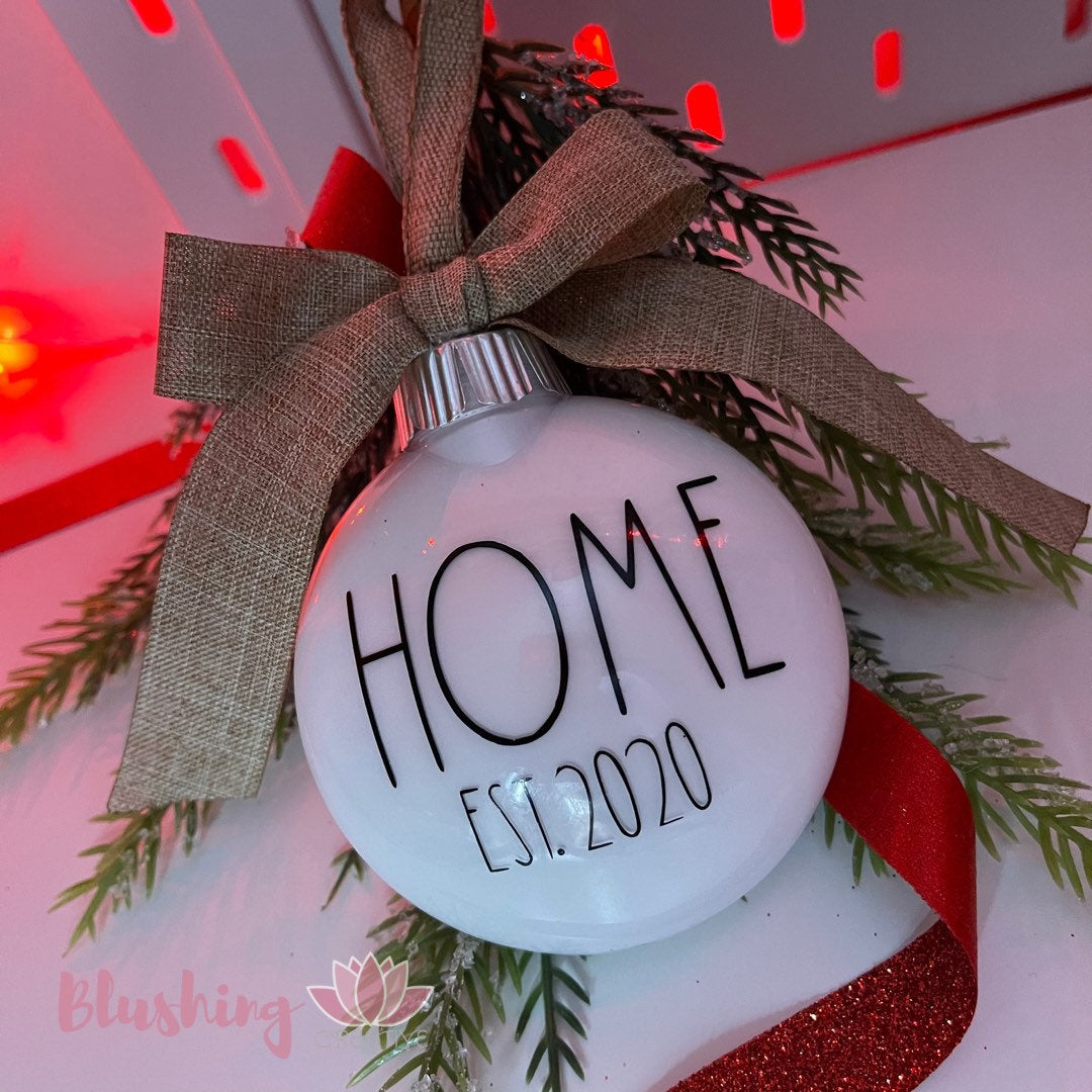 Farmhouse style Christmas Ornament | Rae Dunn Inspired Christmas ornaments |personalized Rae Dunn inspired ornaments