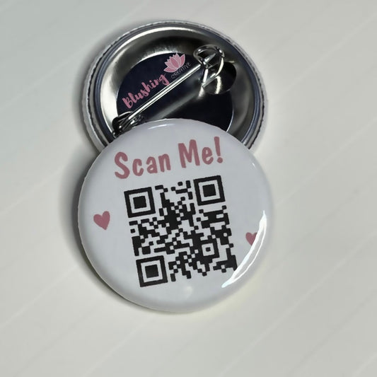 Custom QR Code Pinback Button