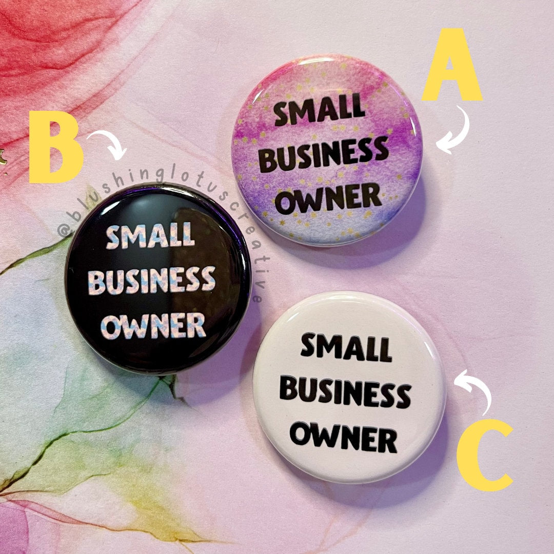 Small Business Owner Pin Button, Magnet