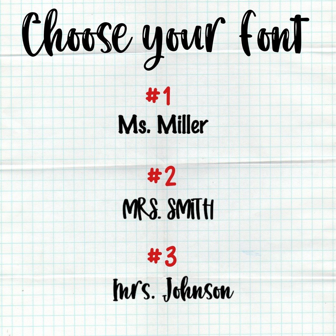 Crayons Monogram Teacher Gift