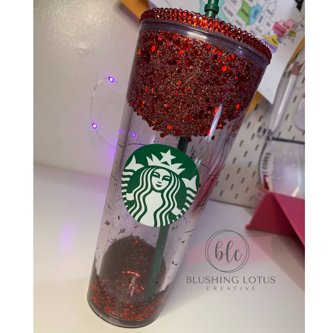 Personalized BlCustom Starbucks Snow globe Tumbler - Build your own