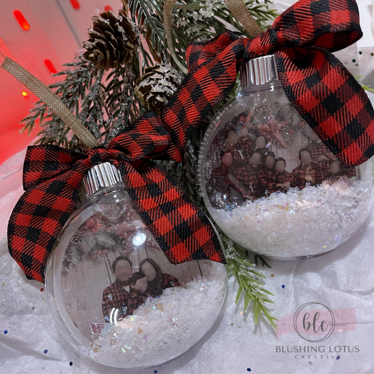 Floating photo Christmas ornaments | Memory Christmas Ornament