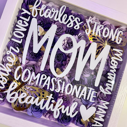 Mothers Day Paper flower Shadowbox