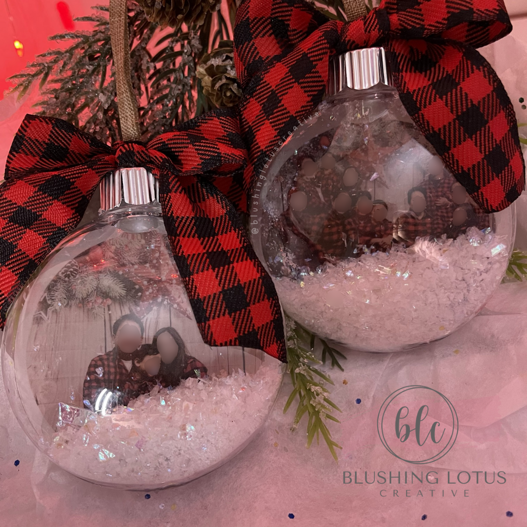 Floating photo Christmas ornaments | Memory Christmas Ornament