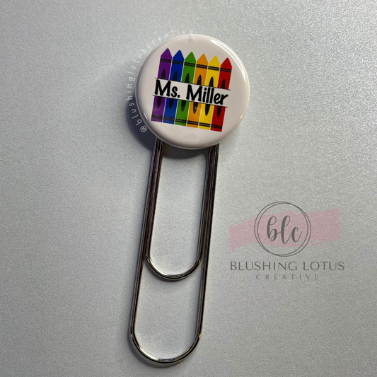 Crayons Monogram Teacher Gift