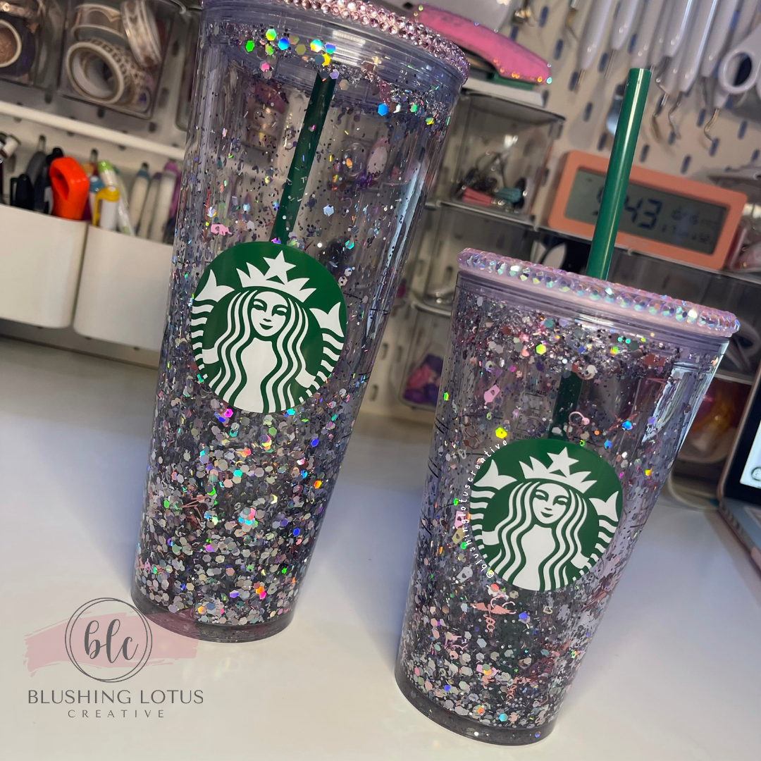 Nurse Personalized Bling Starbucks Snow globe Tumbler -NurseBae