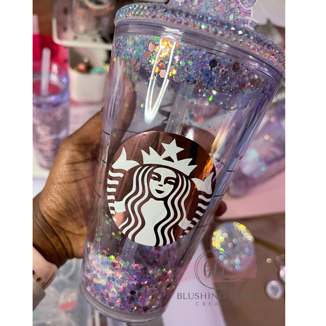 Personalized BlCustom Starbucks Snow globe Tumbler - Build your own