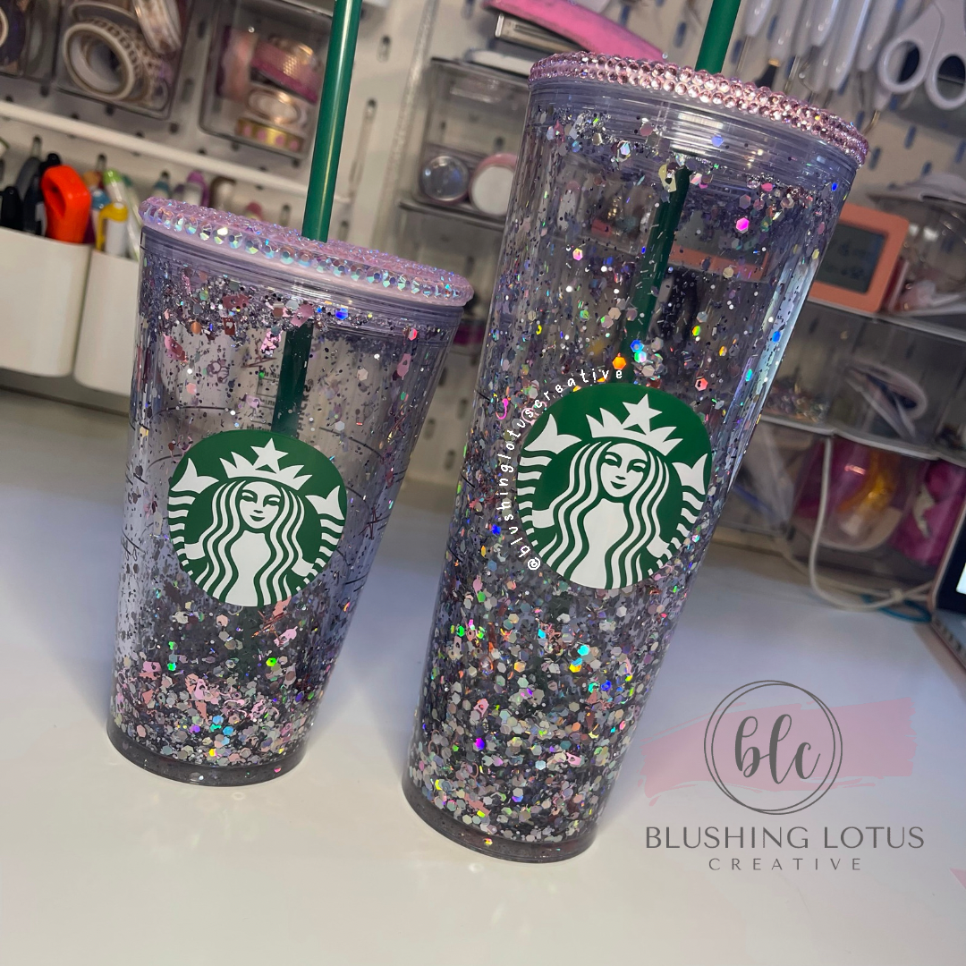 Nurse Personalized Bling Starbucks Snow globe Tumbler -NurseBae