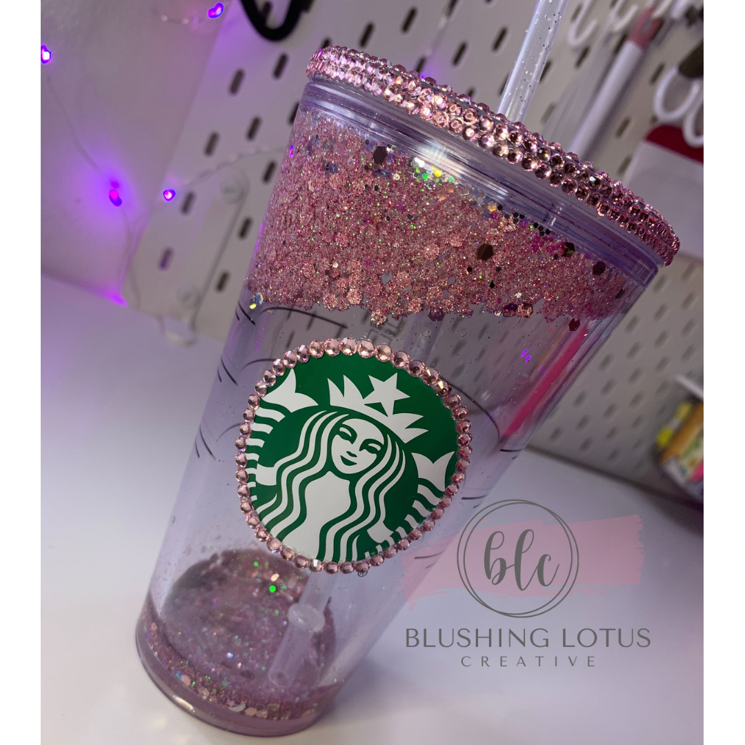 Personalized BlCustom Starbucks Snow globe Tumbler - Build your own