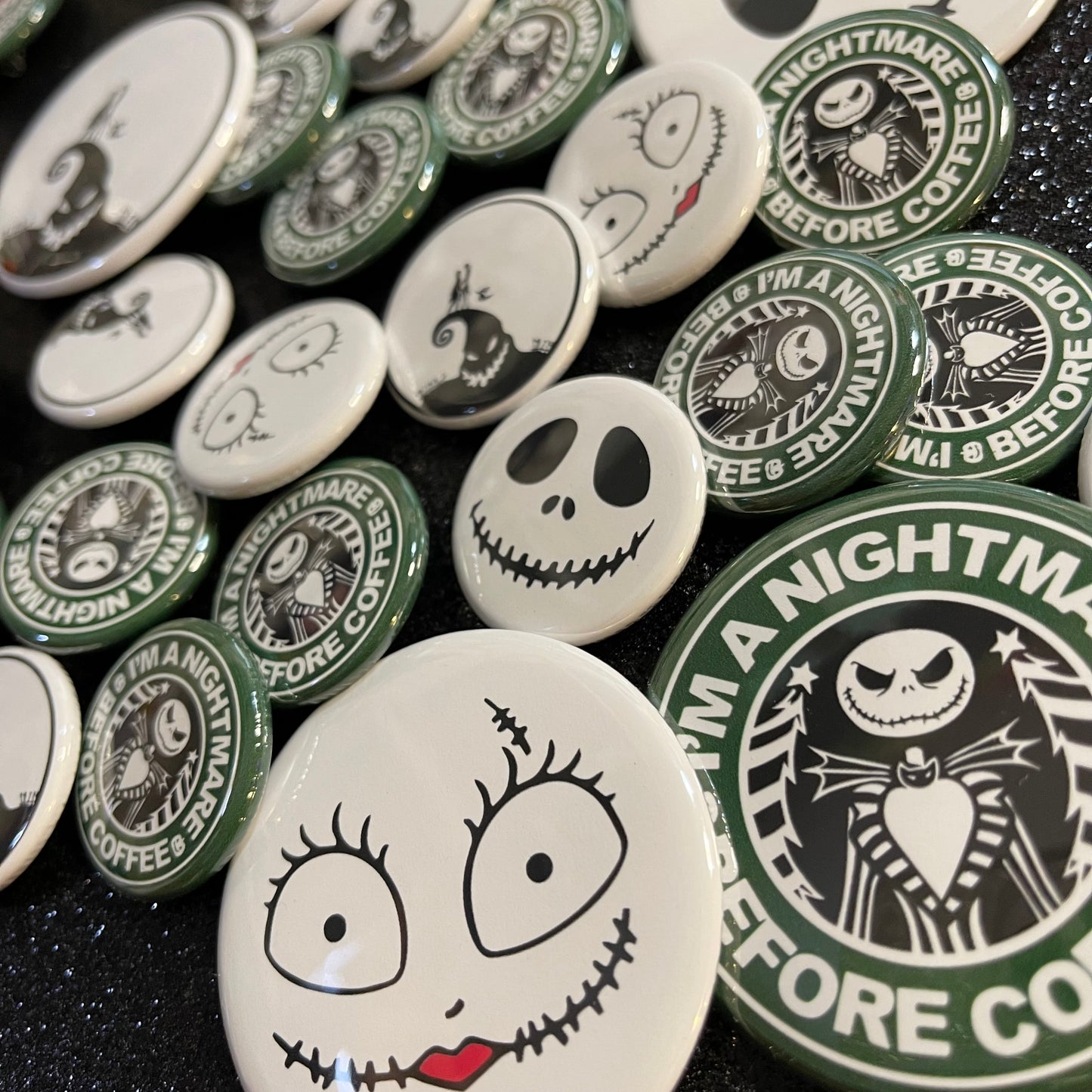 Nightmare Before Coffee Starbucks Button