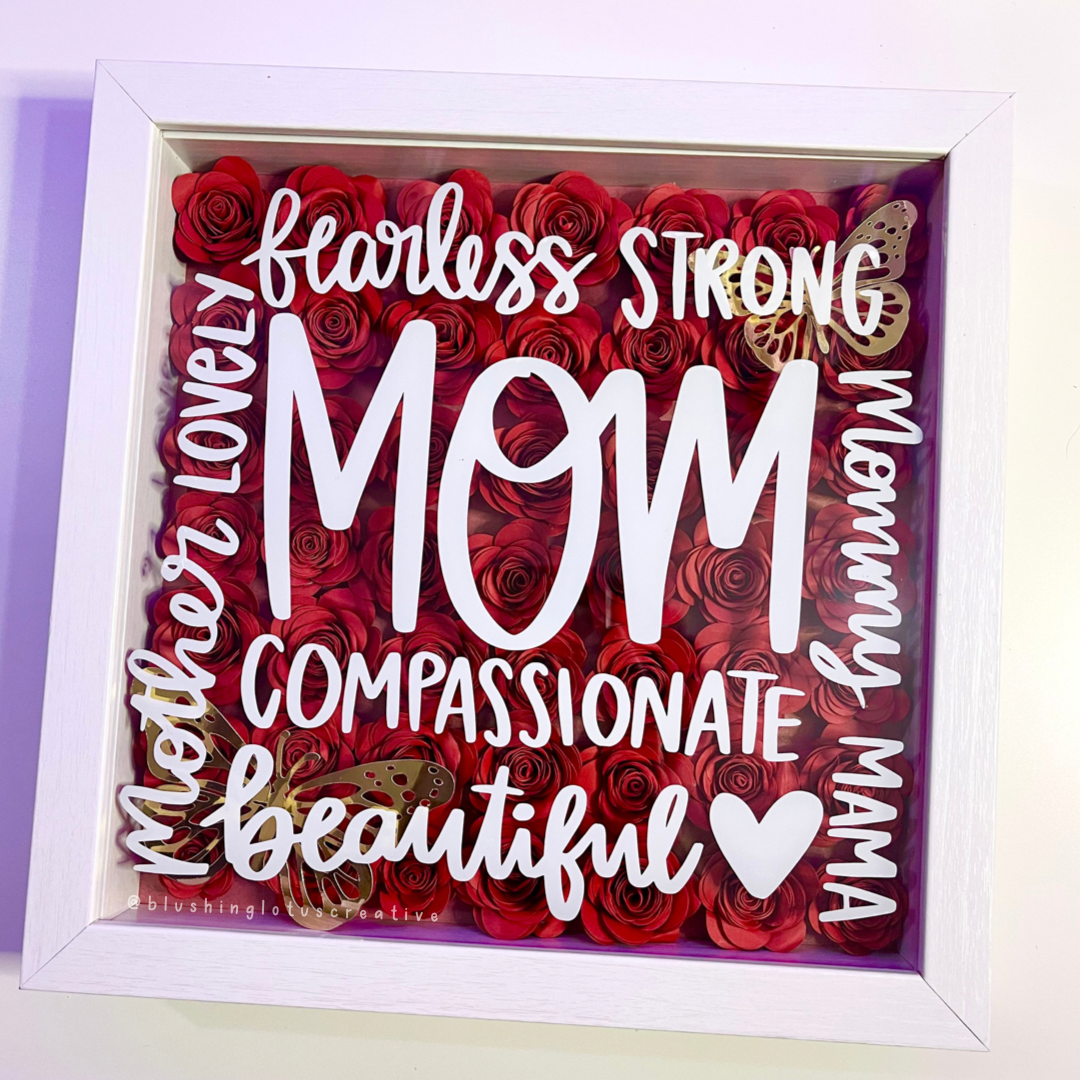 Mothers Day Paper flower Shadowbox