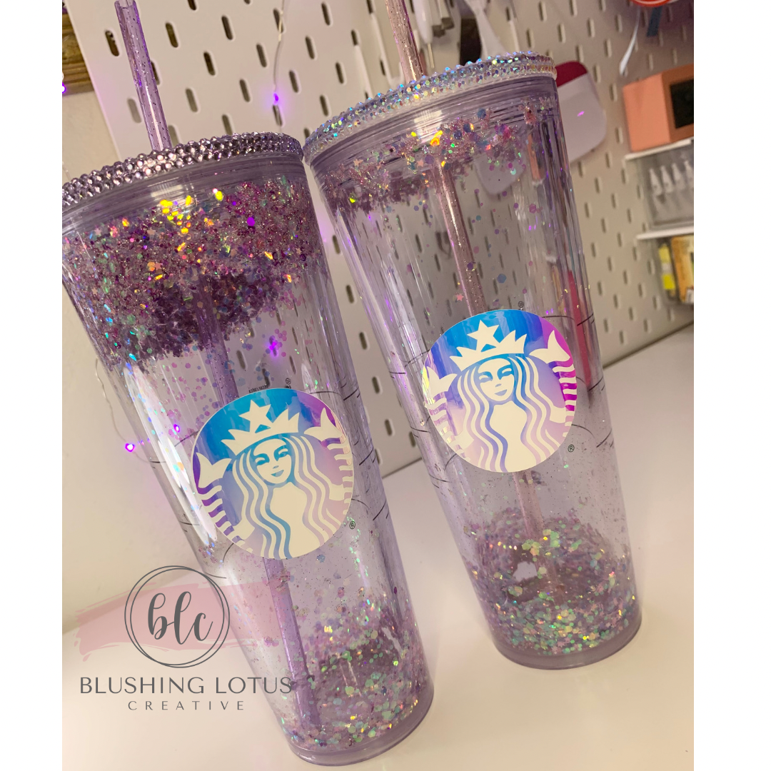 Personalized BlCustom Starbucks Snow globe Tumbler - Build your own